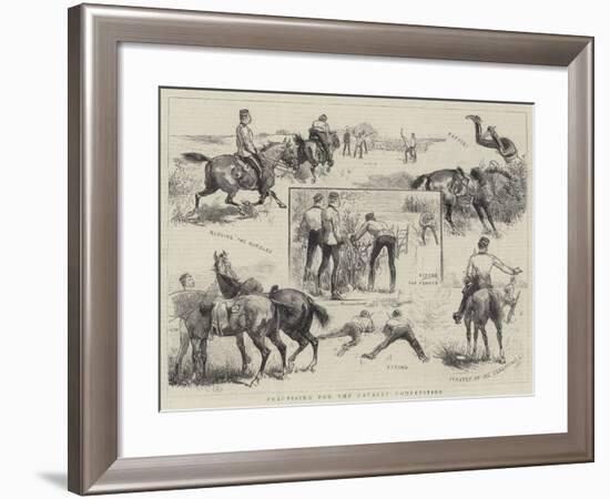 Practising for the Cavalry Competition-null-Framed Giclee Print