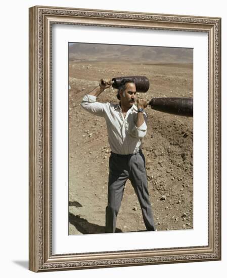 Practising Zur Khane, Iran, Middle East-Sybil Sassoon-Framed Photographic Print