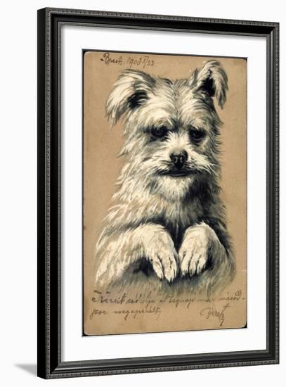 Präge Hund, Hund Auf Zwei Beinen-null-Framed Giclee Print