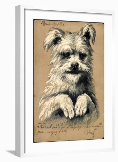 Präge Hund, Hund Auf Zwei Beinen-null-Framed Giclee Print