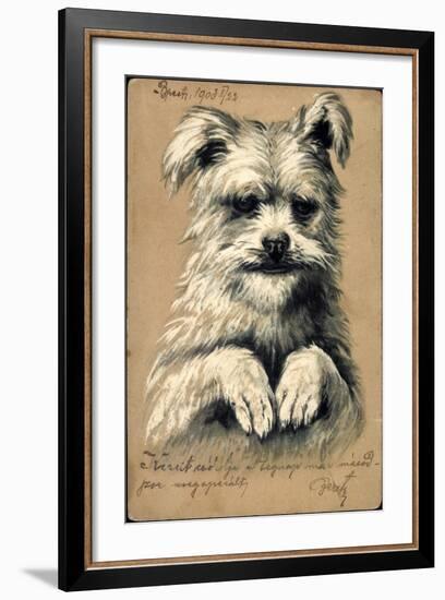 Präge Hund, Hund Auf Zwei Beinen-null-Framed Giclee Print