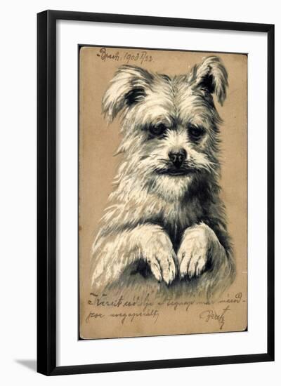 Präge Hund, Hund Auf Zwei Beinen-null-Framed Giclee Print