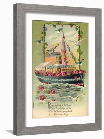 Präge Rosen Drück Ich an Die Lippen, Fährschiff, Klee-null-Framed Giclee Print