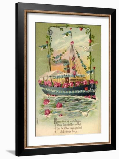 Präge Rosen Drück Ich an Die Lippen, Fährschiff, Klee-null-Framed Giclee Print