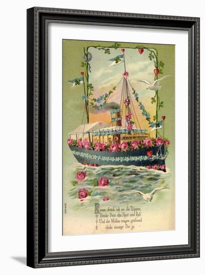 Präge Rosen Drück Ich an Die Lippen, Fährschiff, Klee-null-Framed Giclee Print