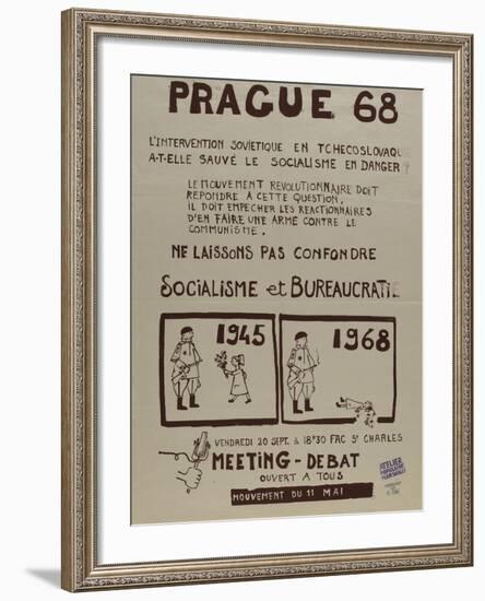 Prague 68, l'intervention soviétique enTchékoslovaquie a t-elle sauvé le socialisme-null-Framed Giclee Print