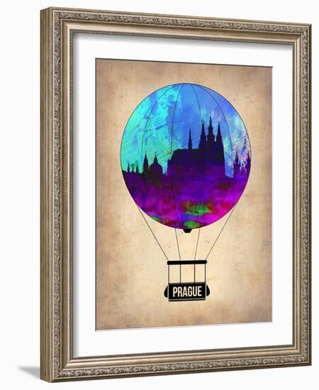 Prague Air Balloon-NaxArt-Framed Art Print