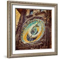 Prague Astronomical Clock . Instagram Filter Effect-scorpp-Framed Photographic Print