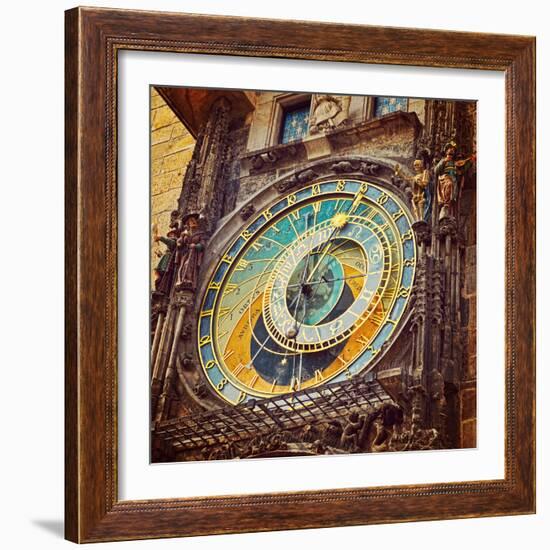 Prague Astronomical Clock . Instagram Filter Effect-scorpp-Framed Photographic Print