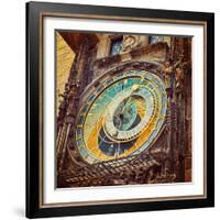 Prague Astronomical Clock . Instagram Filter Effect-scorpp-Framed Photographic Print
