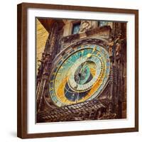 Prague Astronomical Clock . Instagram Filter Effect-scorpp-Framed Photographic Print