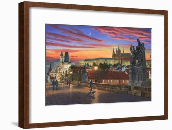 Prague at Dusk-Richard Harpum-Framed Art Print