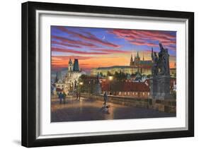 Prague at Dusk-Richard Harpum-Framed Art Print