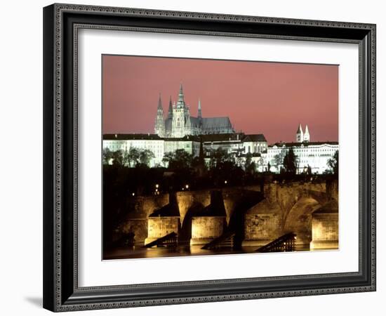 Prague Castle and St Vitus Cathedral, Czech Republic-Peter Thompson-Framed Photographic Print