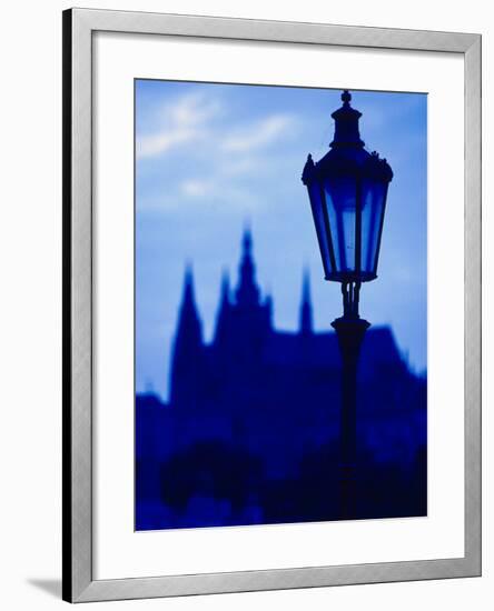 Prague Castle from Charles Bridge, Cent Bohemia-Walter Bibikow-Framed Photographic Print