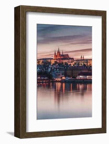 Prague Castle in sunset-Belinda Shi-Framed Photographic Print