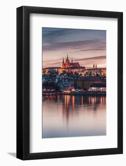 Prague Castle in sunset-Belinda Shi-Framed Photographic Print