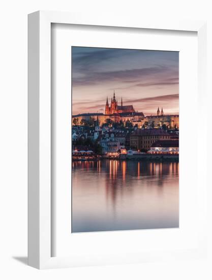 Prague Castle in sunset-Belinda Shi-Framed Photographic Print