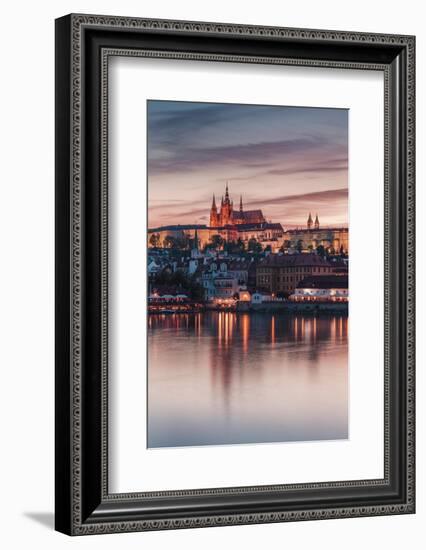Prague Castle in sunset-Belinda Shi-Framed Photographic Print