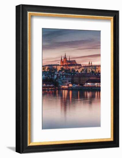 Prague Castle in sunset-Belinda Shi-Framed Photographic Print