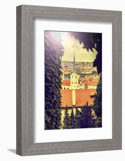 Prague, Czech Republic, Vintage Retro Instagram Style.-Maciej Bledowski-Framed Photographic Print