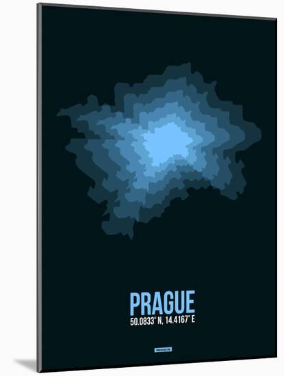 Prague Radiant Map 2-NaxArt-Mounted Art Print