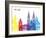 Prague Skyline Pop-paulrommer-Framed Art Print