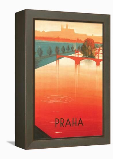 Prague Travel Poster-null-Framed Stretched Canvas