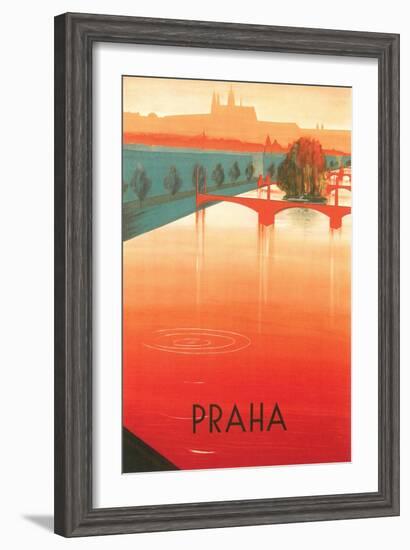 Prague Travel Poster-null-Framed Art Print