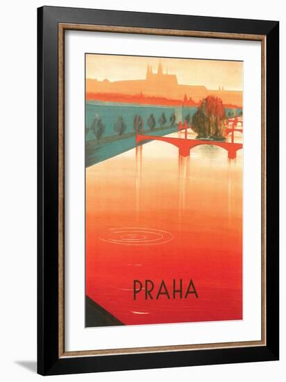 Prague Travel Poster-null-Framed Art Print