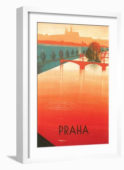 Prague Travel Poster-null-Framed Art Print