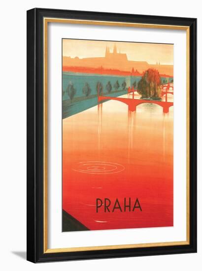 Prague Travel Poster-null-Framed Art Print