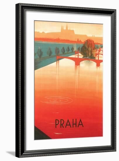 Prague Travel Poster-null-Framed Art Print