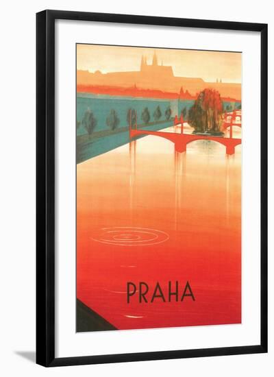 Prague Travel Poster-null-Framed Art Print