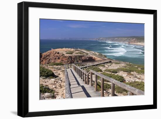 Praia da Borderia beach, Carrapateira, Costa Vicentina, west coast, Algarve, Portugal, Europe-Markus Lange-Framed Photographic Print