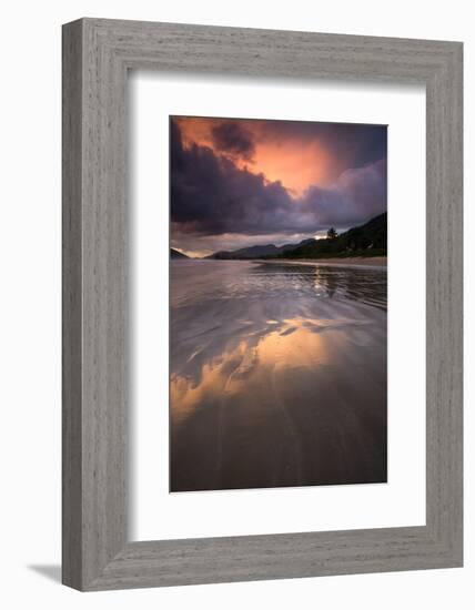 Praia De Lagoinha Beach During Sunset in Ubatuba, Sao Paulo State, Brazil-Alex Saberi-Framed Photographic Print