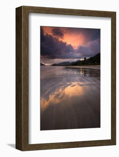 Praia De Lagoinha Beach During Sunset in Ubatuba, Sao Paulo State, Brazil-Alex Saberi-Framed Photographic Print