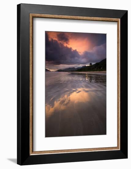 Praia De Lagoinha Beach During Sunset in Ubatuba, Sao Paulo State, Brazil-Alex Saberi-Framed Photographic Print