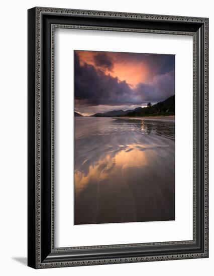 Praia De Lagoinha Beach During Sunset in Ubatuba, Sao Paulo State, Brazil-Alex Saberi-Framed Photographic Print