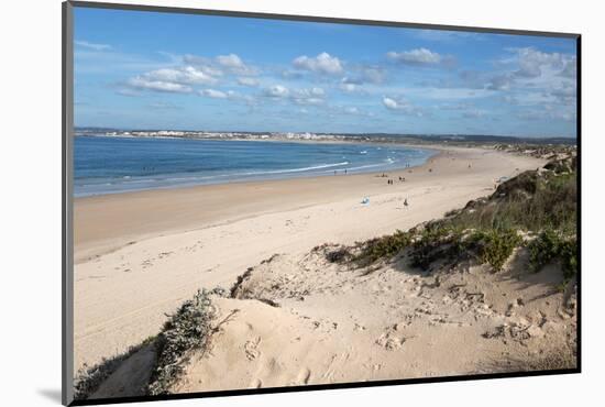 Praia de Peniche de Cima beach backed by sand dunes and popular with surfers-Stuart Black-Mounted Photographic Print