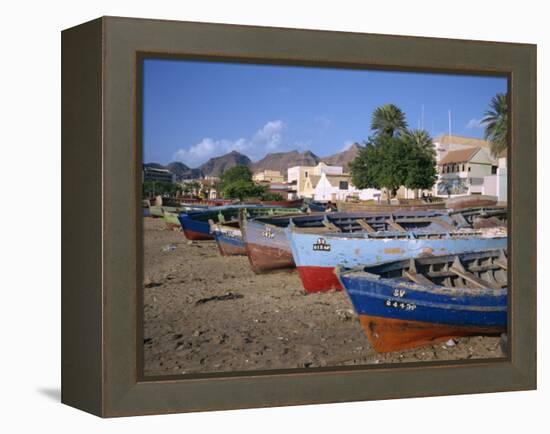 Praia Do Bote in the Town of Mindelo, on Sao Vicente Island, Cape Verde Islands, Atlantic-Renner Geoff-Framed Premier Image Canvas