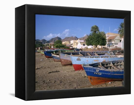 Praia Do Bote in the Town of Mindelo, on Sao Vicente Island, Cape Verde Islands, Atlantic-Renner Geoff-Framed Premier Image Canvas