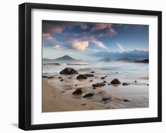 Prainha Do Alto in Ubatuba, Sao Paulo State, Brazil at Sunset-Alex Saberi-Framed Photographic Print