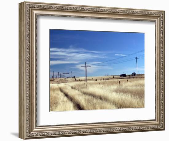 Praire Road, Saskatchewan, Canada-Walter Bibikow-Framed Photographic Print