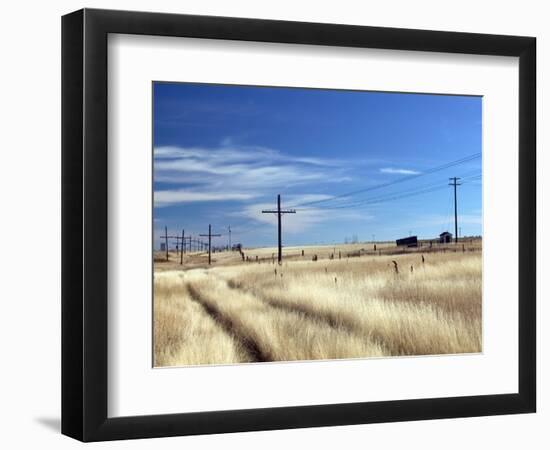 Praire Road, Saskatchewan, Canada-Walter Bibikow-Framed Photographic Print