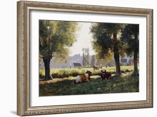 Prairie a Arques-la Bataille, Normandie-Julien Dupre-Framed Giclee Print