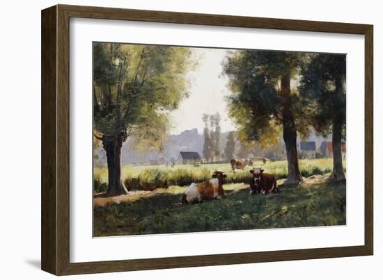 Prairie a Arques-la Bataille, Normandie-Julien Dupre-Framed Giclee Print