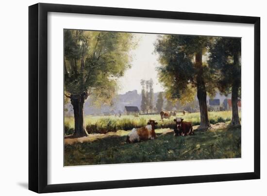 Prairie a Arques-la Bataille, Normandie-Julien Dupre-Framed Giclee Print