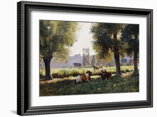 Prairie a Arques-la Bataille, Normandie-Julien Dupre-Framed Giclee Print