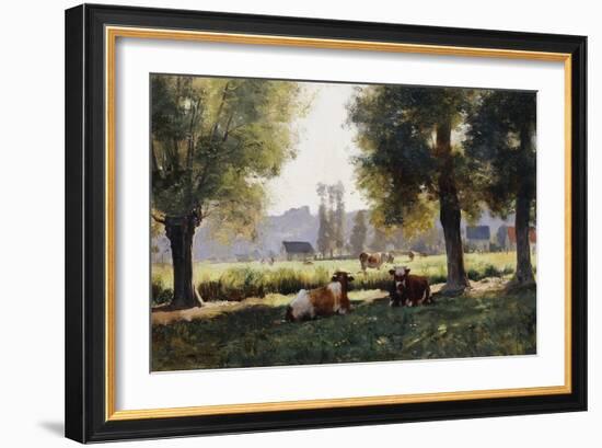 Prairie a Arques-la Bataille, Normandie-Julien Dupre-Framed Giclee Print